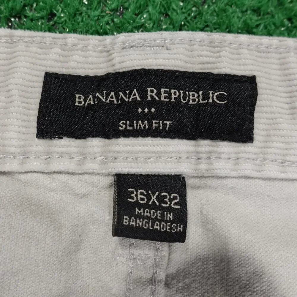 Banana Republic Corduroy Pants‎ Mens 36x32 Beige Slim Fit Chino Casual